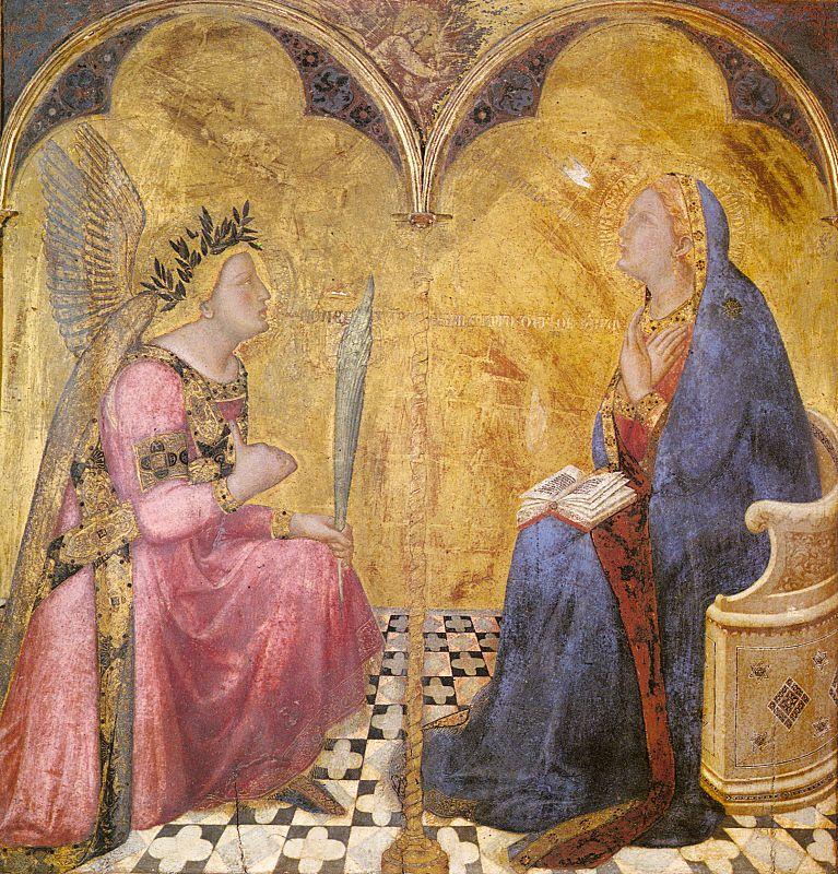 Ambrogio Lorenzetti Annunciation Spain oil painting art
